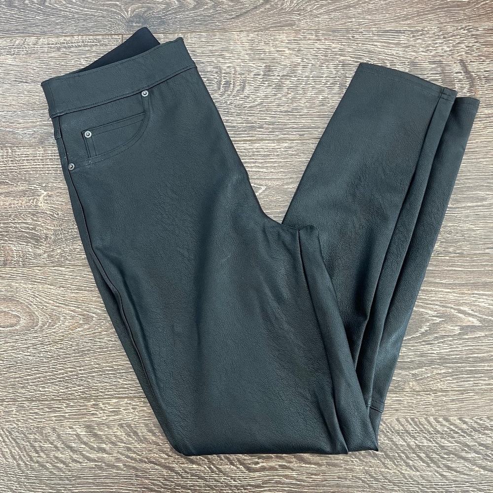 Spanx Leather Like Skinny Ankle Pant Leggings